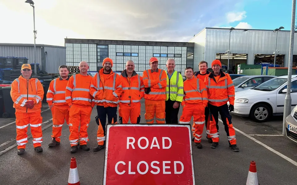 A council depot crew after their Chapter 8 practical